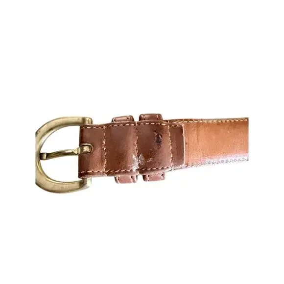 Coach British Tan Leather Belt Solid Brass – 30–32 - Picture 4 of 9